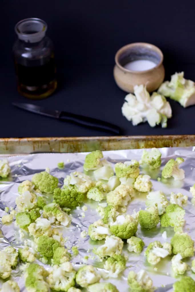 At the Immigrant's Table: Roasted green cauliflower salad