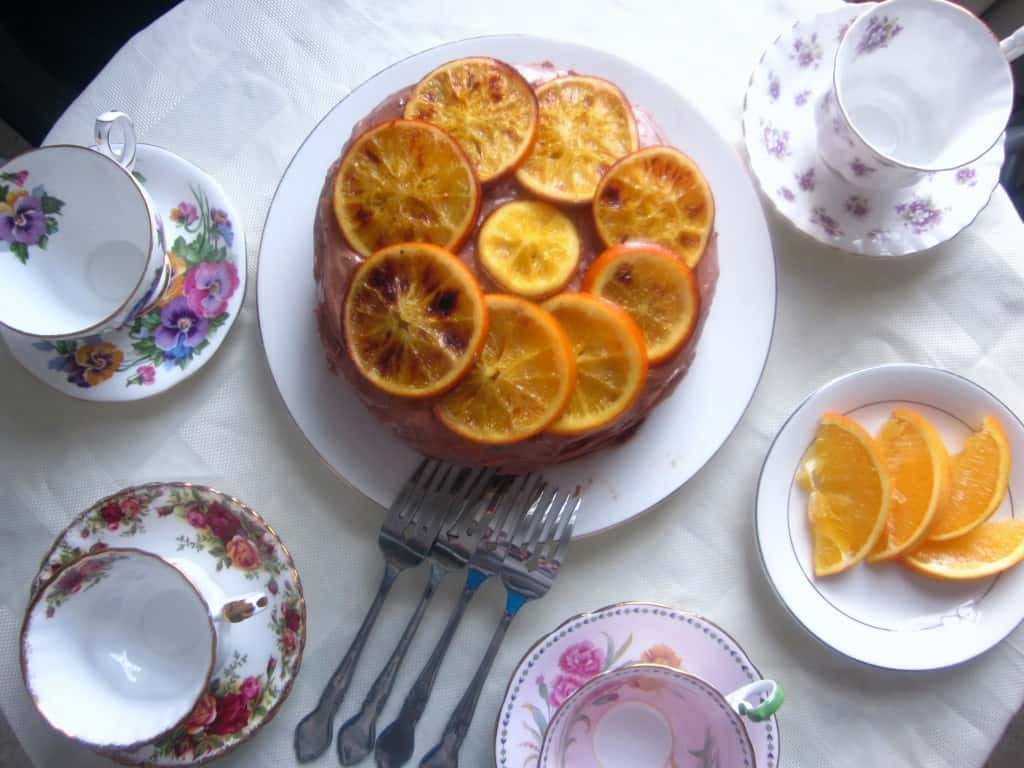 vegan chocolate orange cake tea time