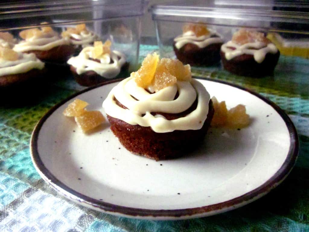 Grapefruit and candied ginger cupcakes