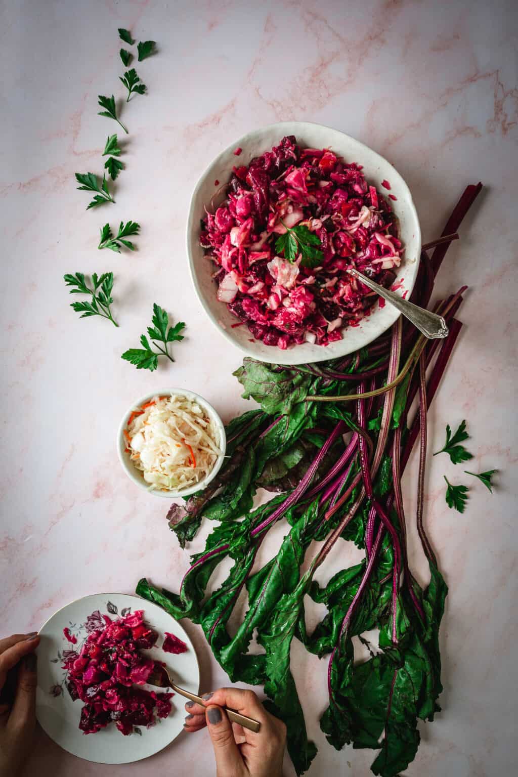 At the Immigrant's Table Tangy Russian root vegetable salad