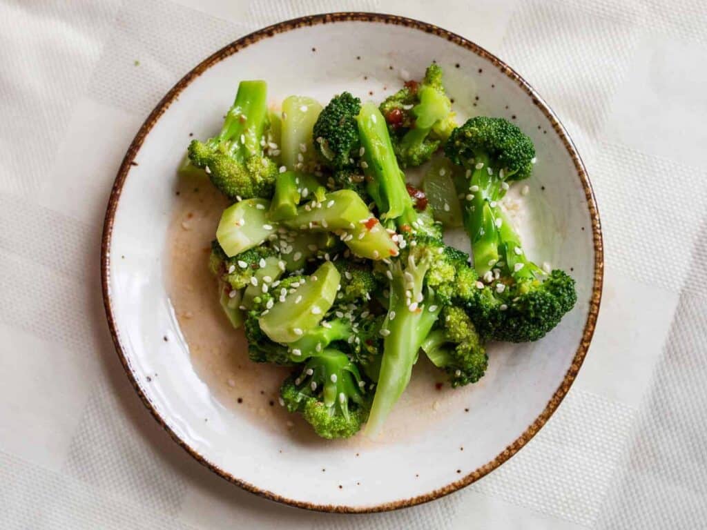 Broccoli salad on a plate