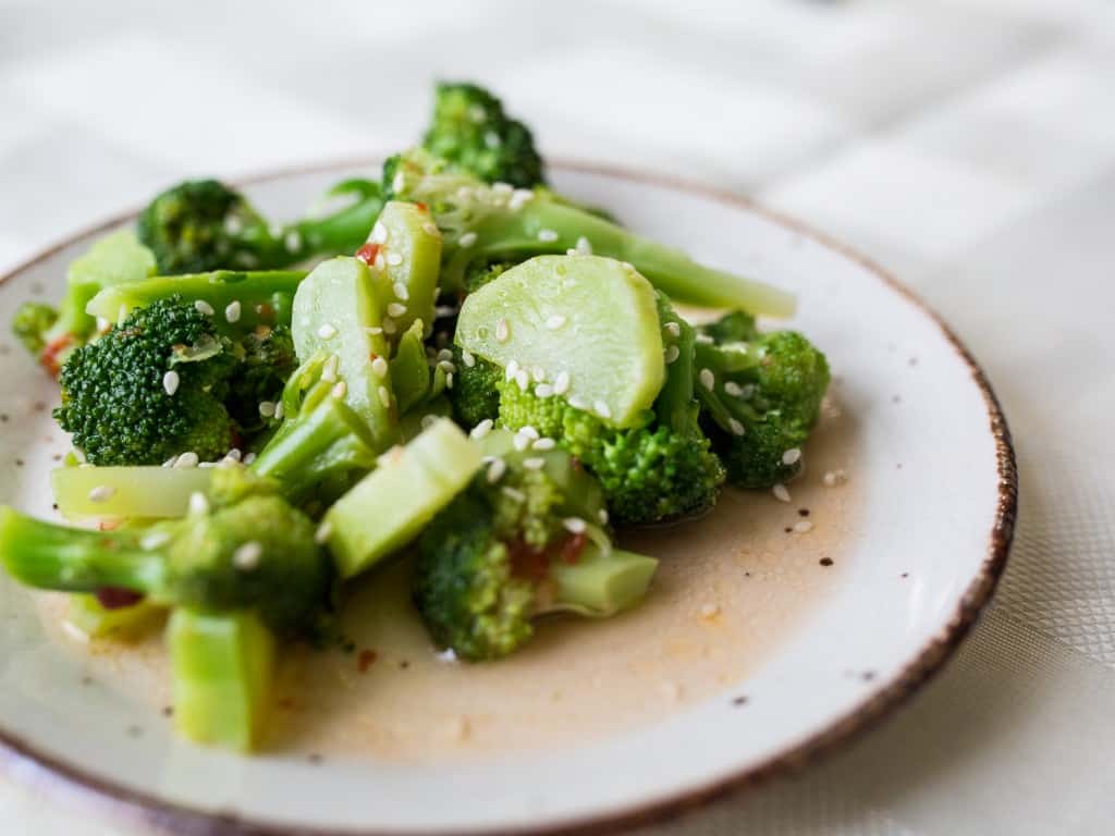 Broccoli salad on a plate