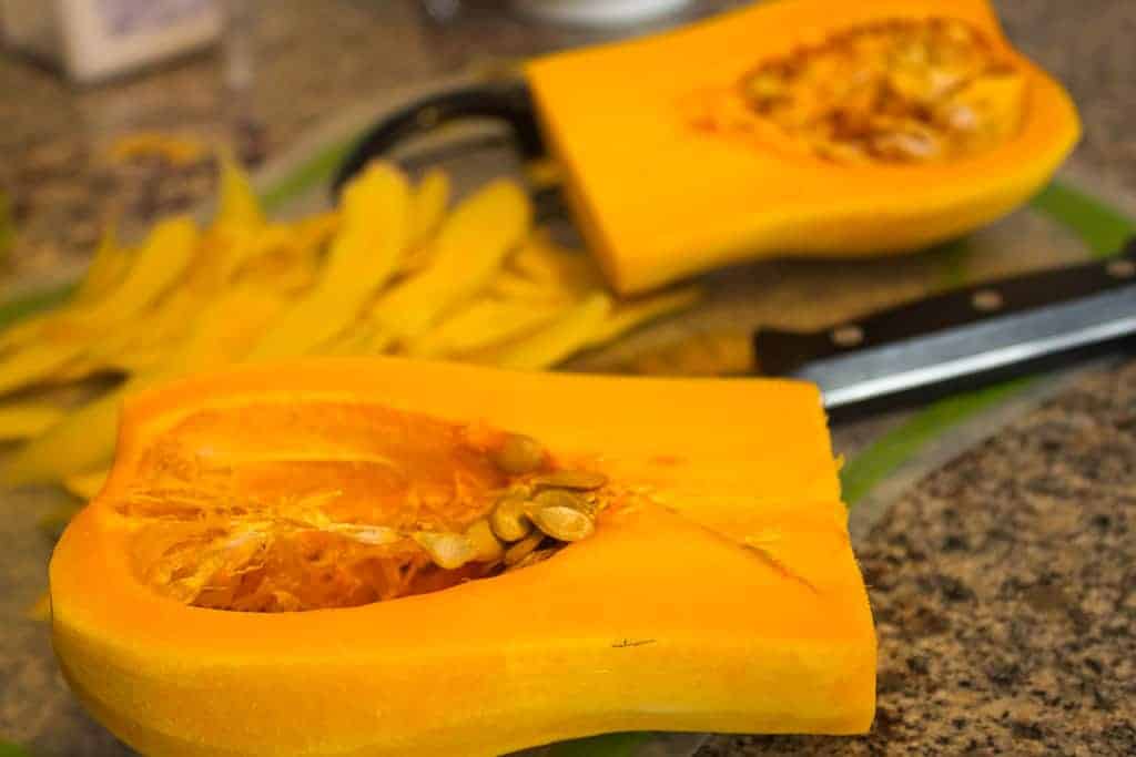 Bosnian pita pie squash prep