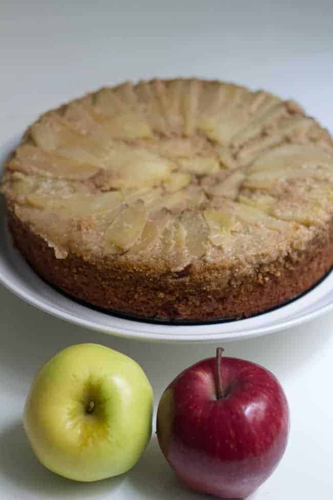 This apple and honey cake is incredibly moist, gluten-free, soaked with honey and decorated with sliced apples - a sweet start for Rosh Hashanah! 