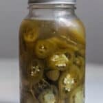 Quick-pickled jalapeno peppers