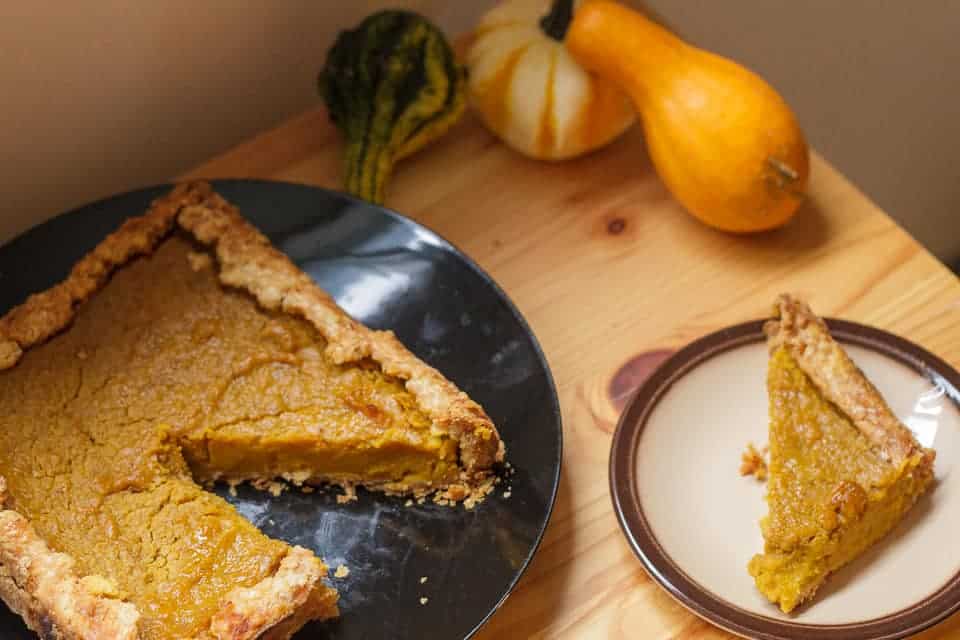 Vegan Hubbard squash pie