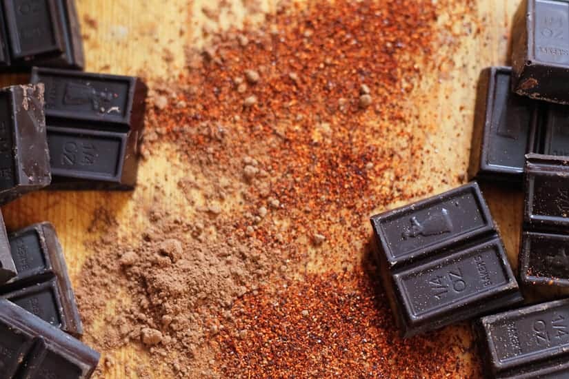 Vegan chocolate-chile brownies