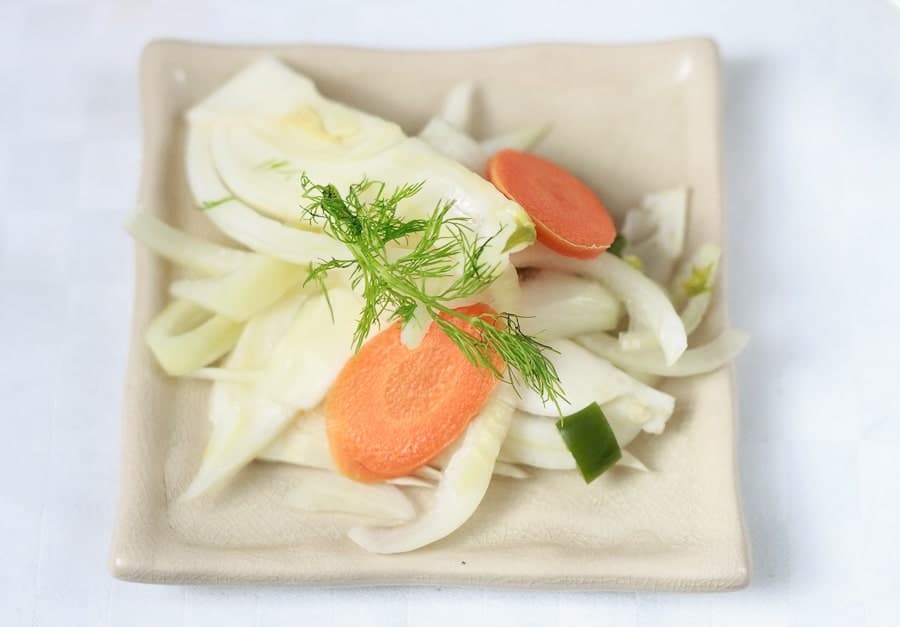 Quick-pickled fall vegetables