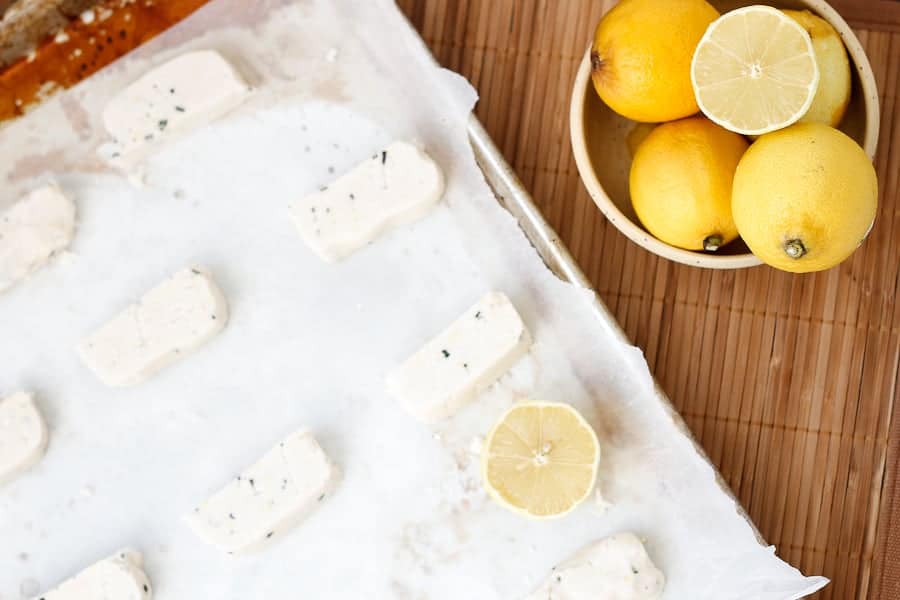 Lemon rosemary shortbread cookies