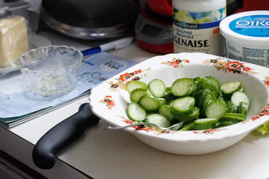 Ukrainian cucumber salad