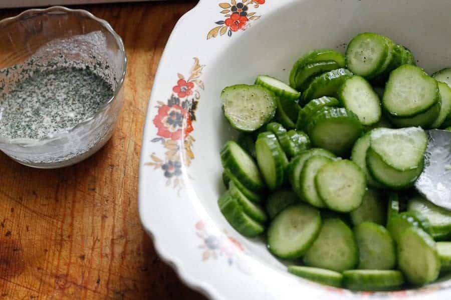 Ukrainian cucumber salad