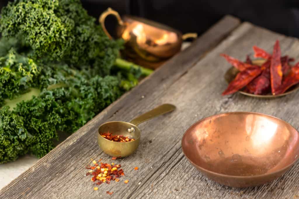 Green broccoli kale soup