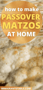 At the Immigrant's Table: Homemade matzo for Passover