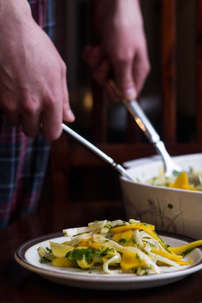 Fennel and mango slaw