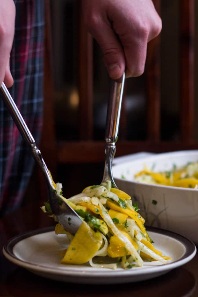 Fennel and mango slaw