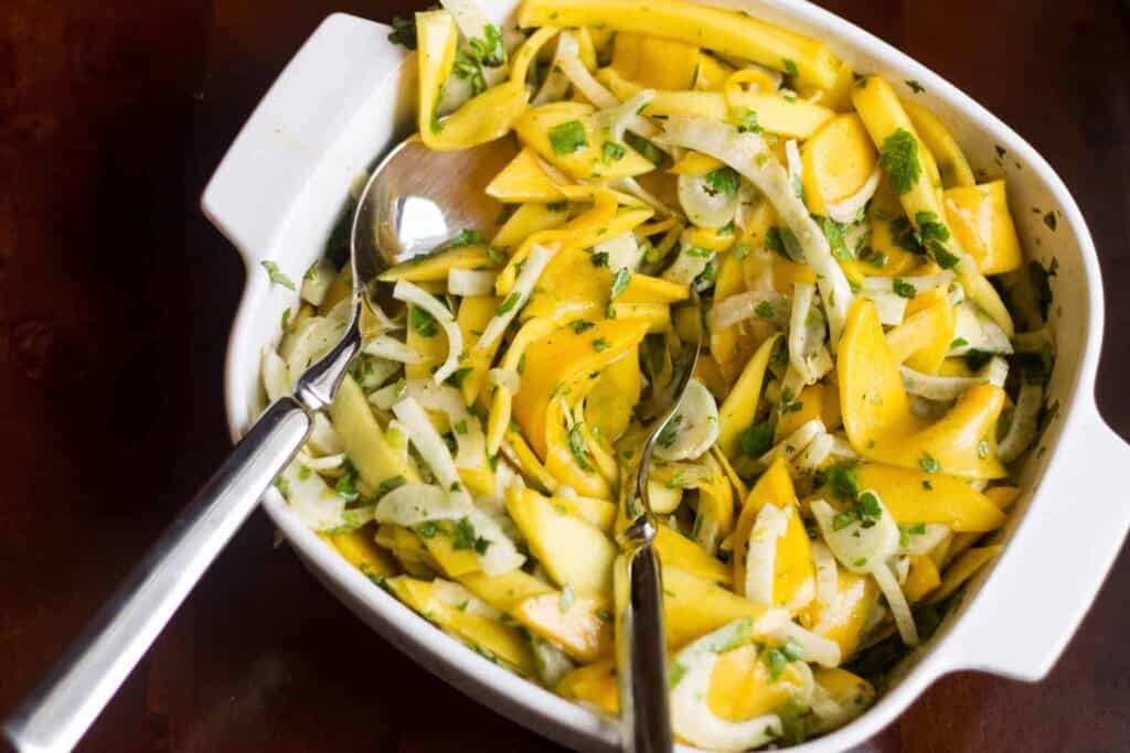 Fennel and mango slaw