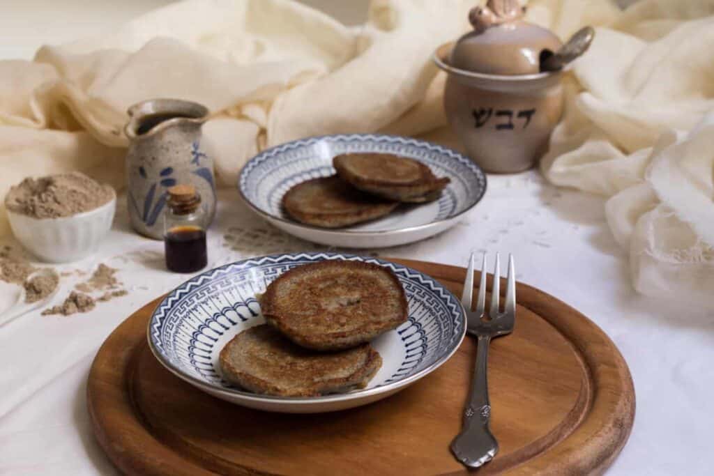 Russian buckwheat pancakes syrniki