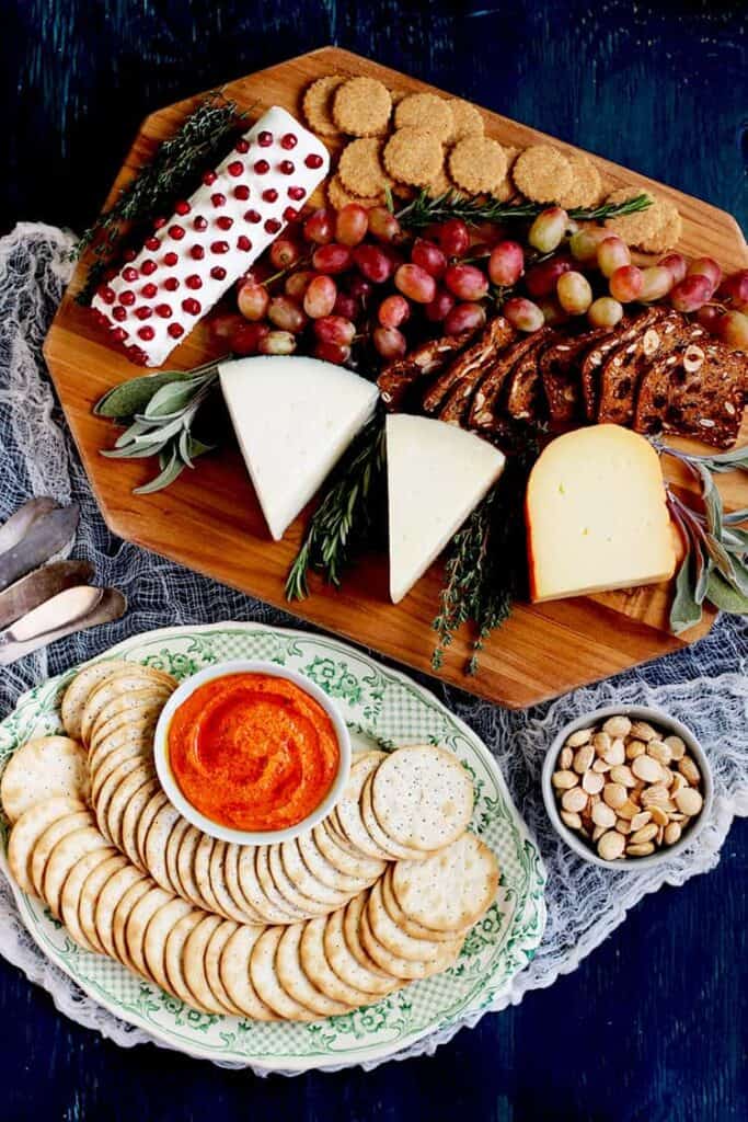 Cheese board for dairy dishes  for lactose-intolerant people