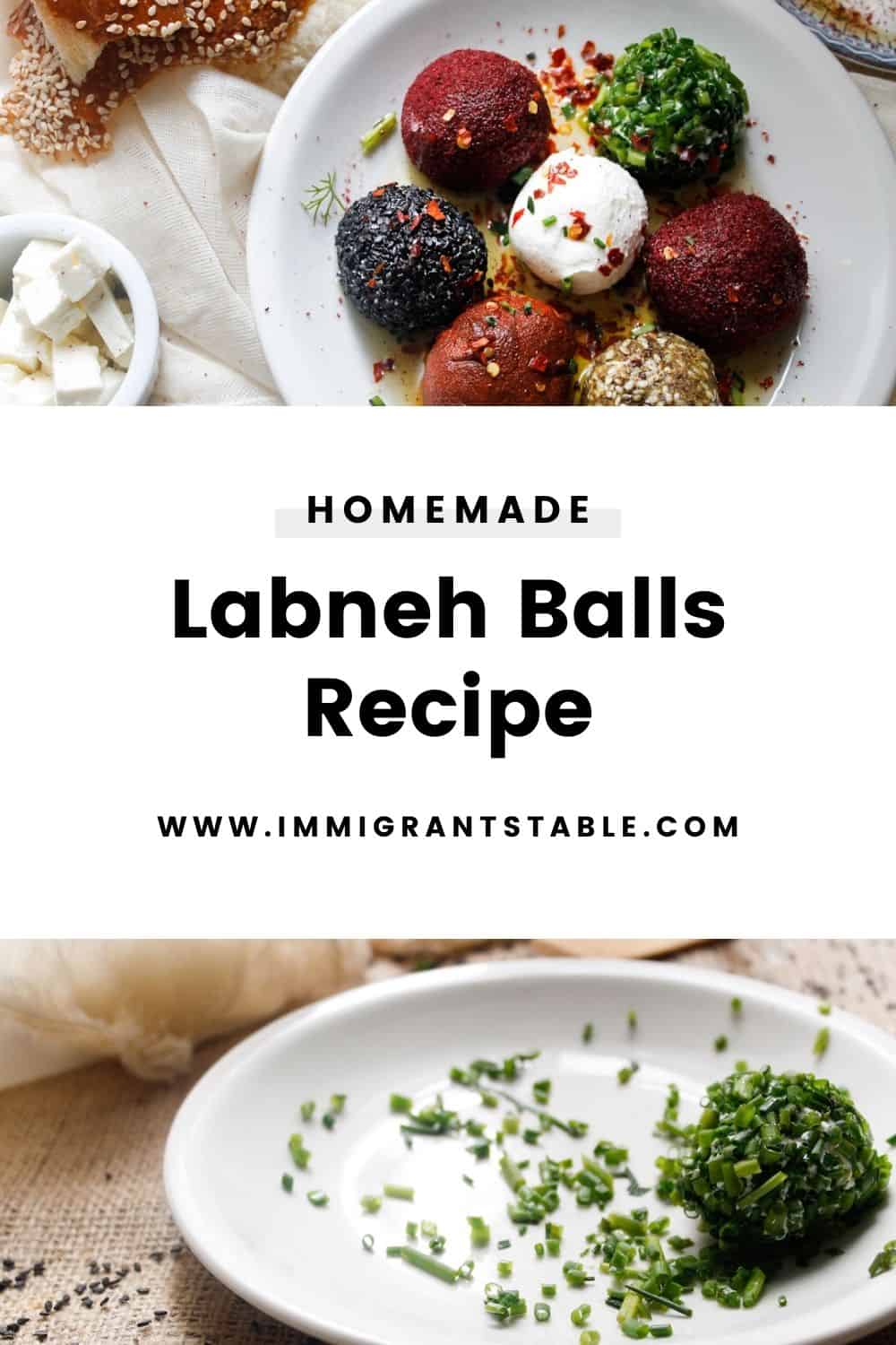 Homemade labneh balls recipe
