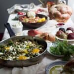 One of my family's favourite breakfast dishes is a fresh Israeli chopped salad with feta, za'atar and sumac. It's quick, easy, and perfect for additions.