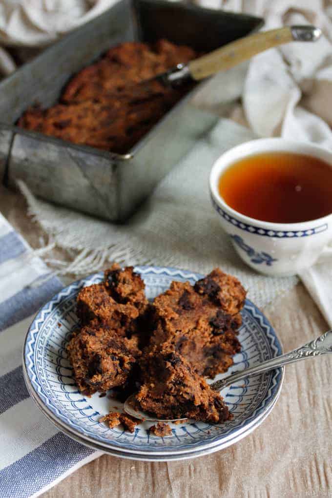 This chocolate paleo banana bread is dense but airy, and chock-full of banana goodness. Healthy enough for breakfast, sweet enough for dessert!