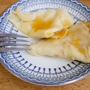 Blintzes on a plate