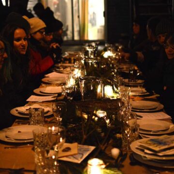 At 7pm on Feb 7, nearly 40 people braved the frozen temperatures of wintertime in Montreal to celebrate Tu B'Shevat Under the Trees, my first pop-up dinner.