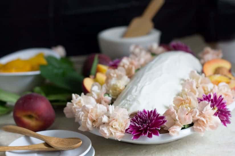 This gluten-free peach swiss roll cake is beautiful and special and oh-so-quaint, like a vision from the ’80s making its way into modern life.