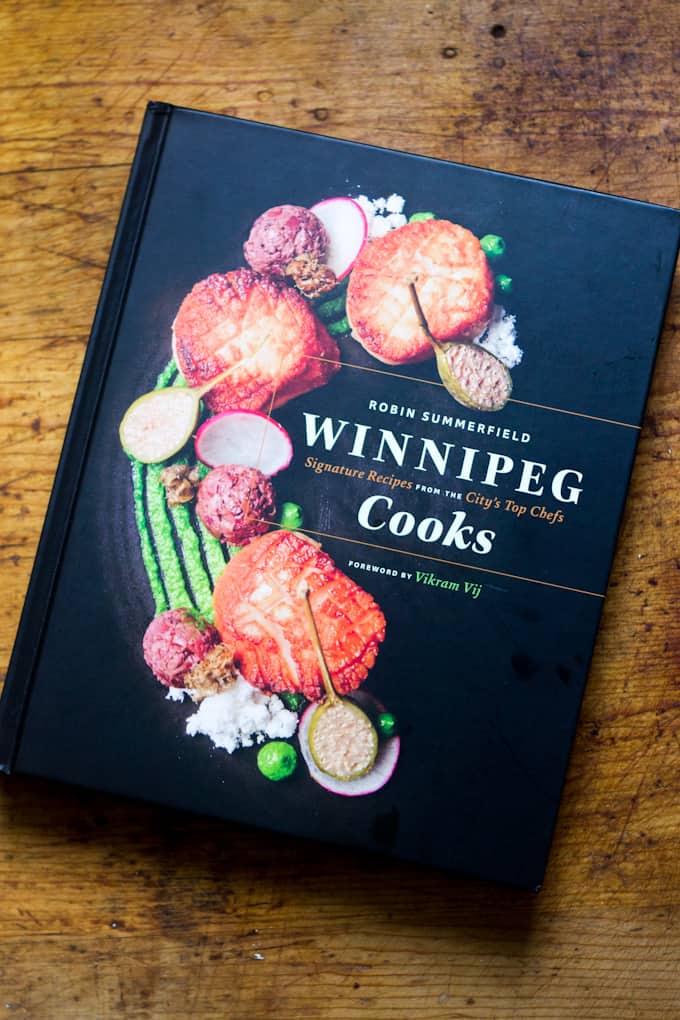 Beet latkes with dill creme fraiche, by Chef Leighton Fontaine from the Winnipeg Cooks cookbook giveaway