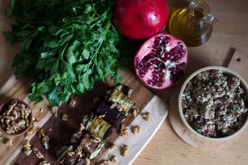 Middle Eastern Small Plates Recipes Preview: Eggplant rolls