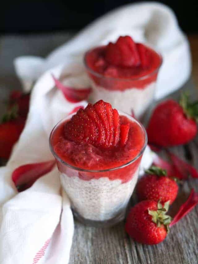 Chia Pudding With Strawberries And Rhubarb At The Immigrant S Table