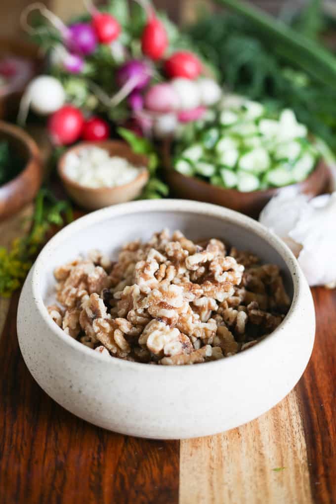 Cold Bulgarian soup with kefir and cucumbers