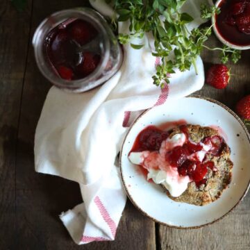 Celebrate summer with honey strawberry jam with herbs + balsamic
