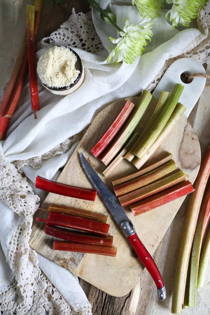 Paleo honey rhubarb tart {GF, P}