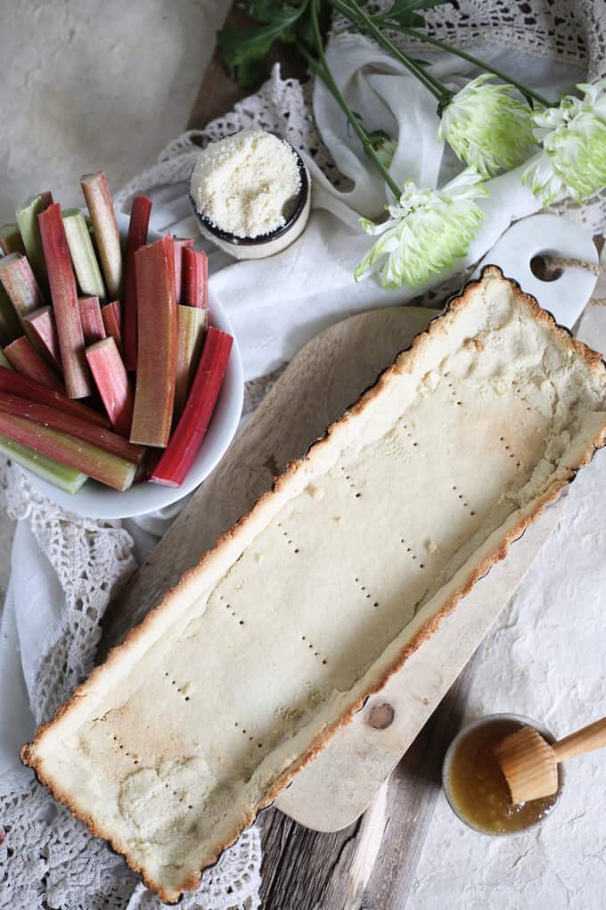 Paleo honey rhubarb tart {GF, P}