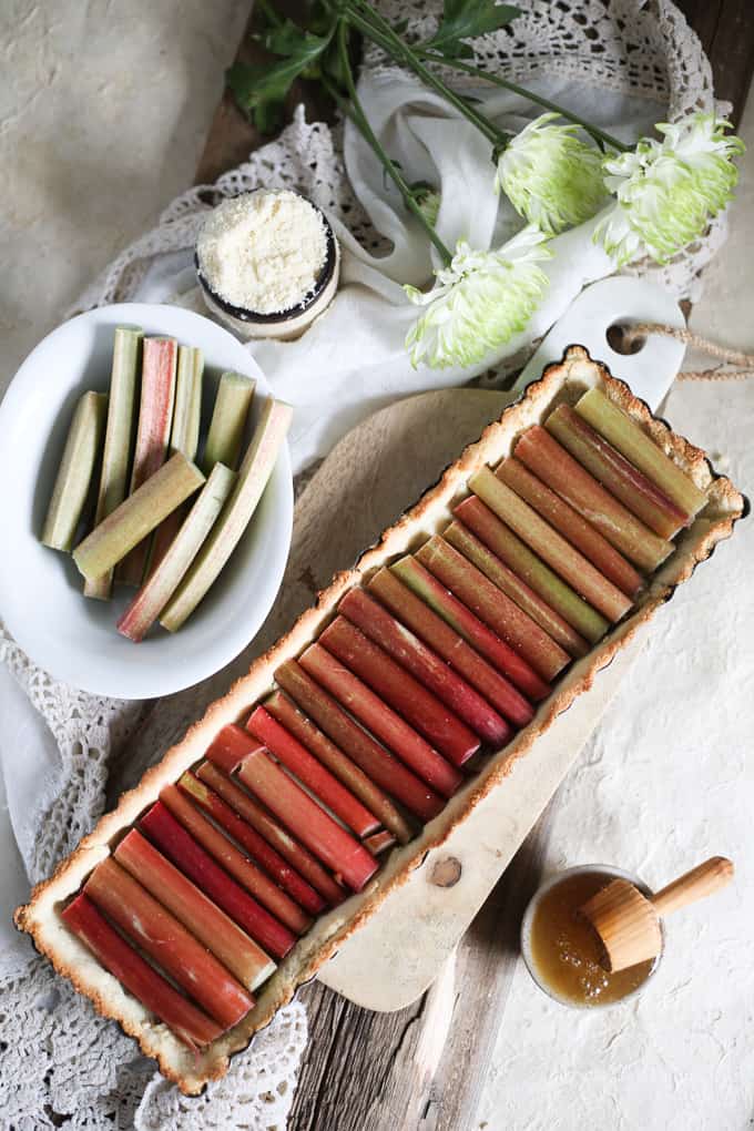 Paleo honey rhubarb tart {GF, P}