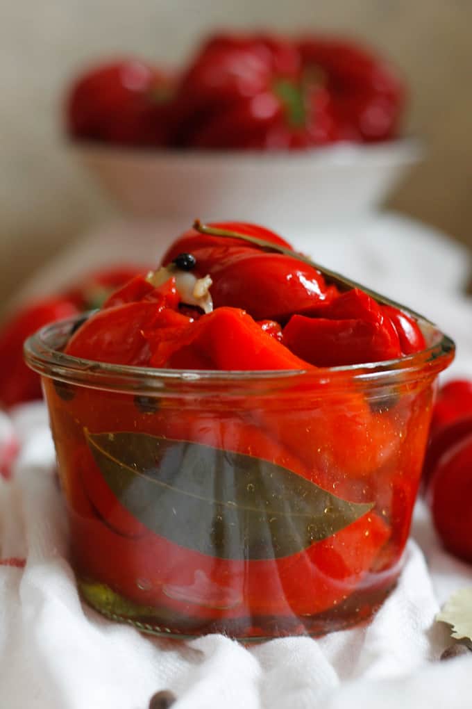 Russian marinated red peppers - At the Immigrant's Table