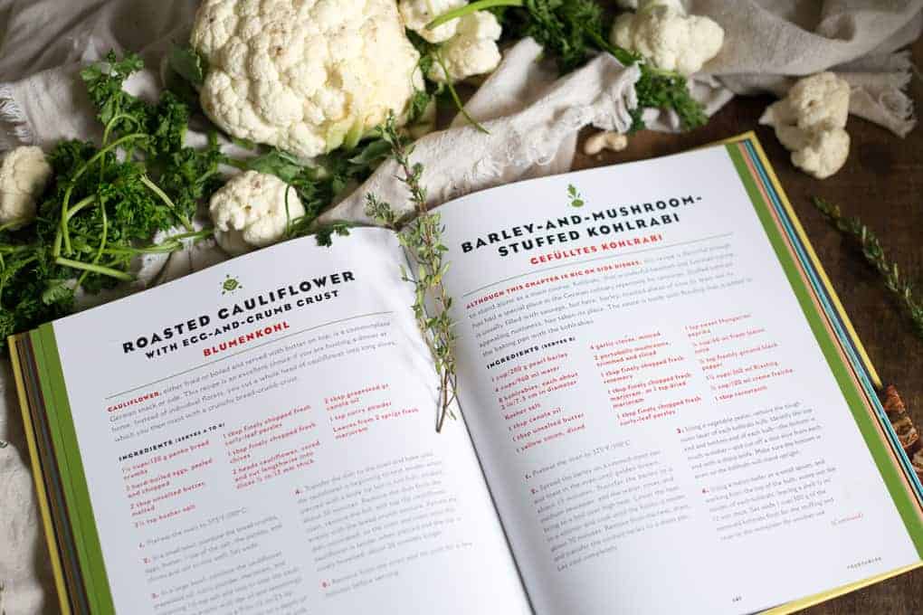 German roasted cauliflower and New German Cooking cookbook giveaway