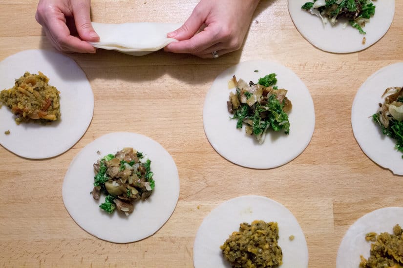 folding empanadas