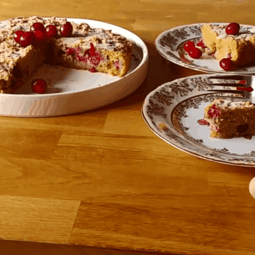 Paleo orange cranberry cake