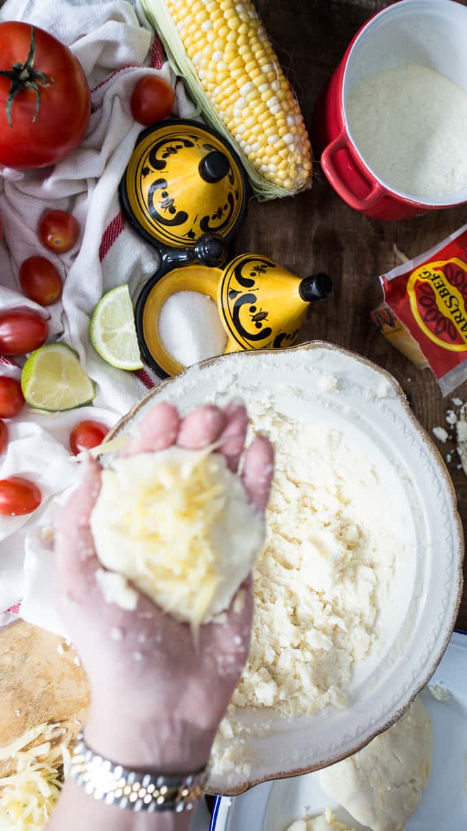 Authentic Colombian cheese arepas