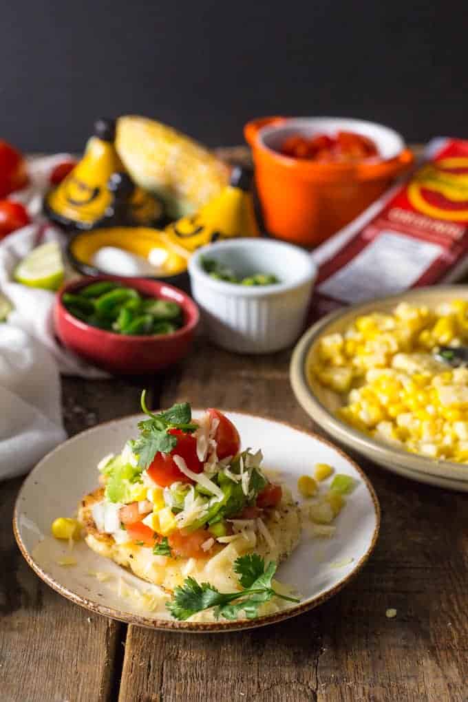 Authentic Colombian cheese arepas
