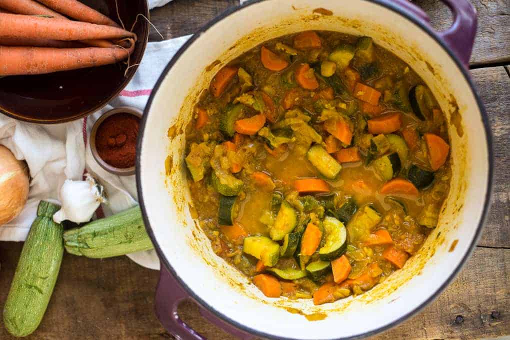 Winter dilly carrot and zucchini curry