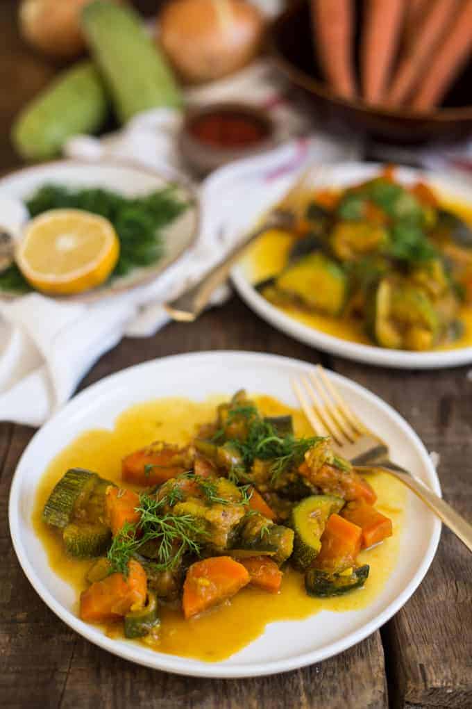 Winter dilly carrot and zucchini curry