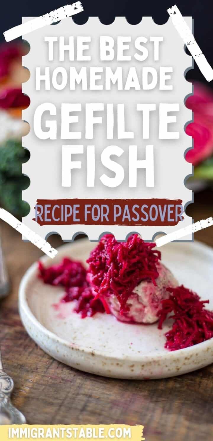 gefilte fish close up