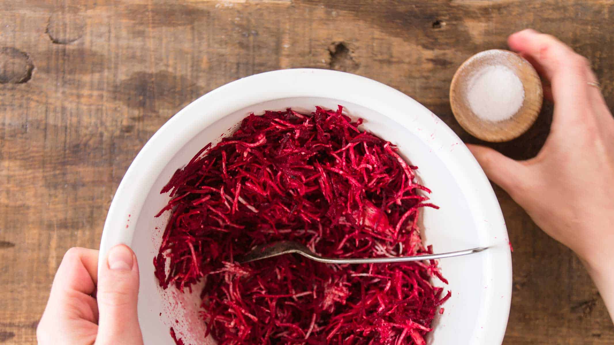 beetroot chrein in bowl