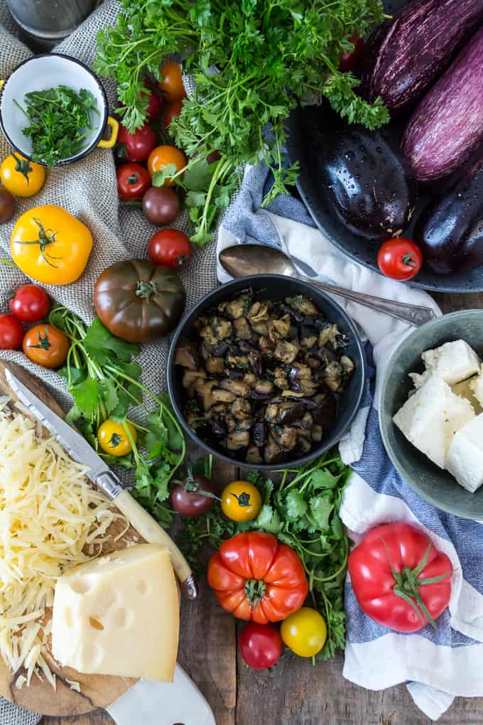 Learn the recipe for how to make Homemade Balkan bourekas with eggplant, tomato, Jarlsberg and feta cheese