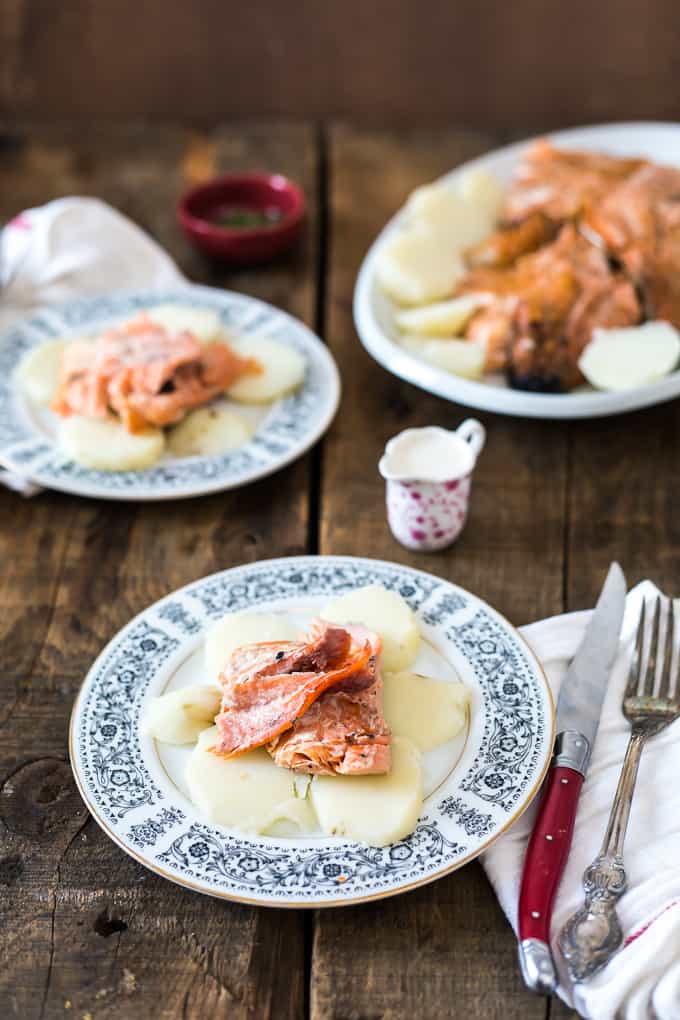 German fire grilled salmon