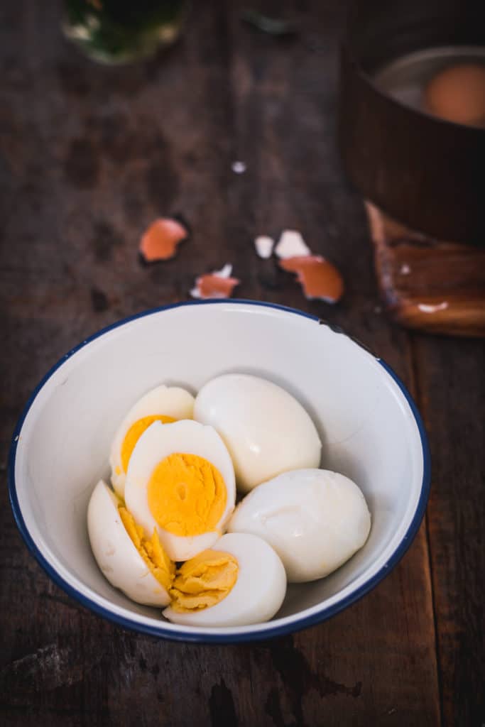 hard-boiled eggs for cabbage filling