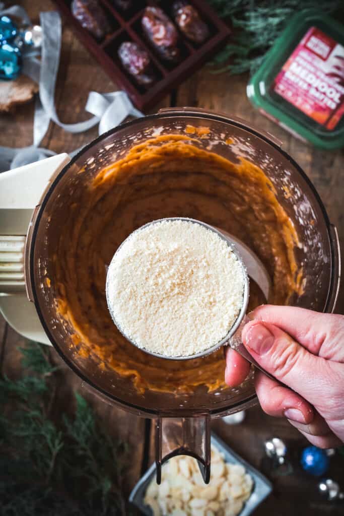 adding ground almonds